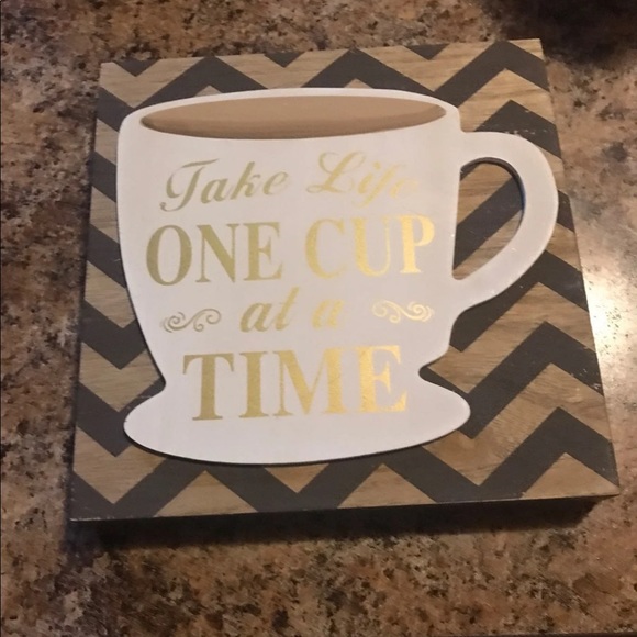 Wall hanging TAKE COFFEE ON DAY AT A TIME - Picture 1 of 4